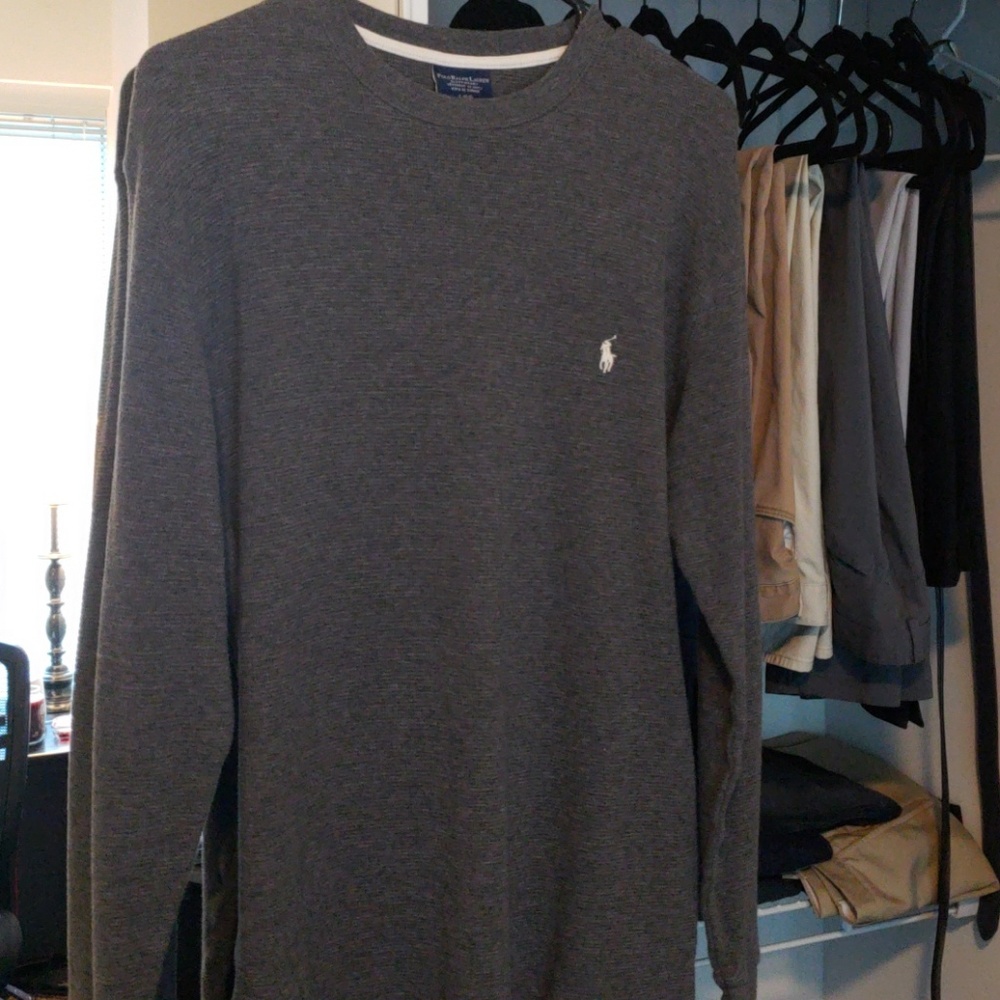Grey Ralph Lauren long sleeve cotton shirt